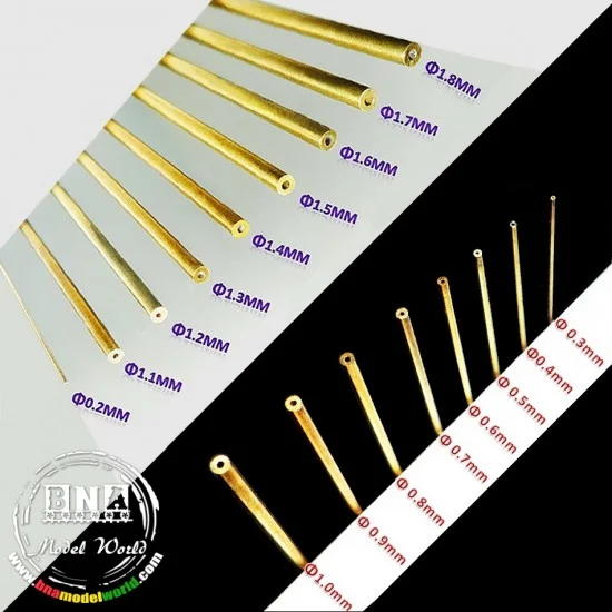 Manwa 3106 Brass Pipe (Diameter: 0.7mm, Length: 20cm, 5pcs) - Hobby Tools & Supplies