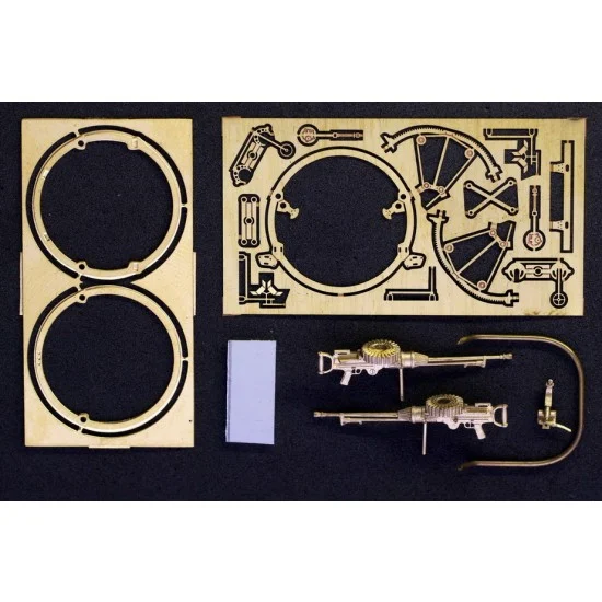 Mini World 4877 1/48 Stripped Lewis Mk I Twin MG with a Shortened Radiator on the Scarff Ring - Model Planes