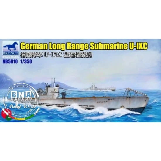 Bronco NB5010 1/350 German Long Range Submarine U-IXC