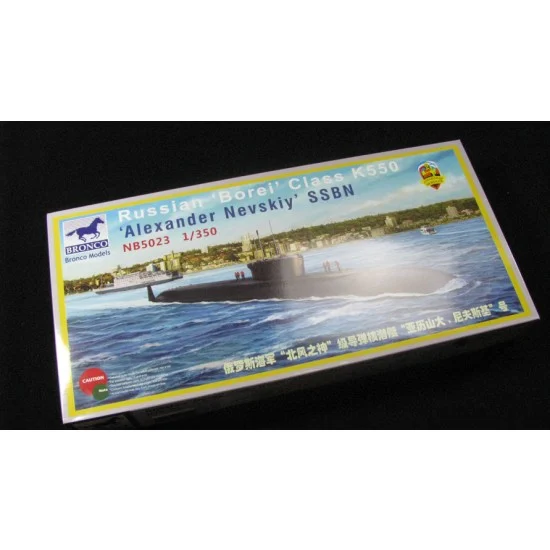 Bronco NB5023 1/350 Russian 'Borei' Class K550 'Alexander Nevsky' SSBN Submarine - Model Ships & Boats