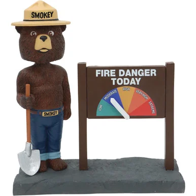 Smokey the Bear Fire Danger Meter Bobblehead National Bobblehead HOF (794000614793)