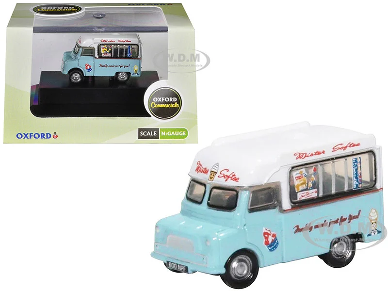 Bedford CA Ice Cream Van "Mister Softee" Light Blue with White Top 1/148 (N) Scale Diecast Model Car by Oxford Diecast - Other