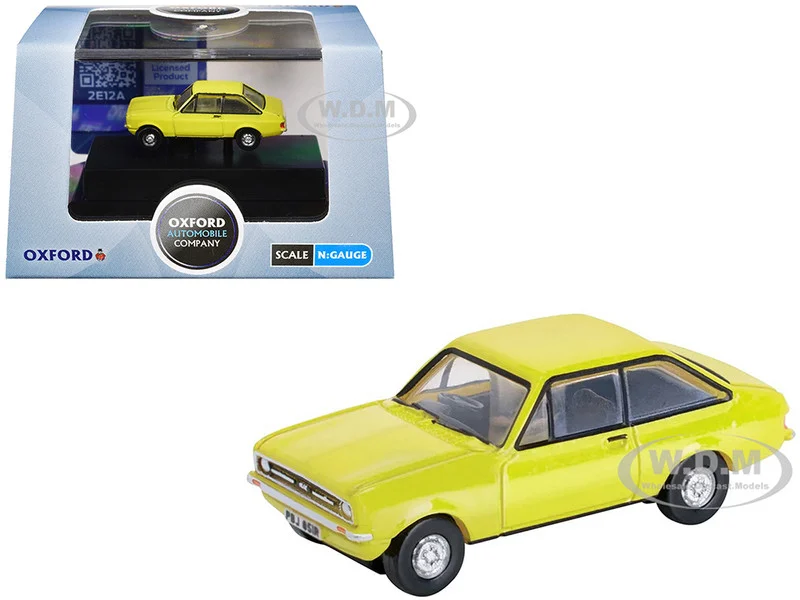 Ford Escort Mk2 RHD (Right Hand Drive) Signal Yellow 1/148 (N) Scale Diecast Model Car by Oxford Diecast - Ford Models