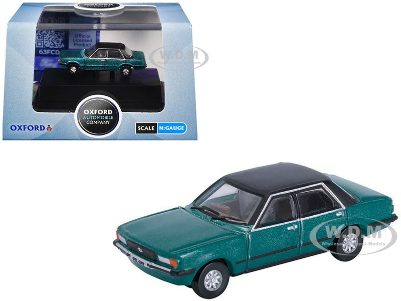 Ford Cortina Mk5 RHD (Right Hand Drive) Cosmos Blue Metallic with Black Top 1/148 (N) Scale Diecast Model Car by Oxford Diecast - Ford Models