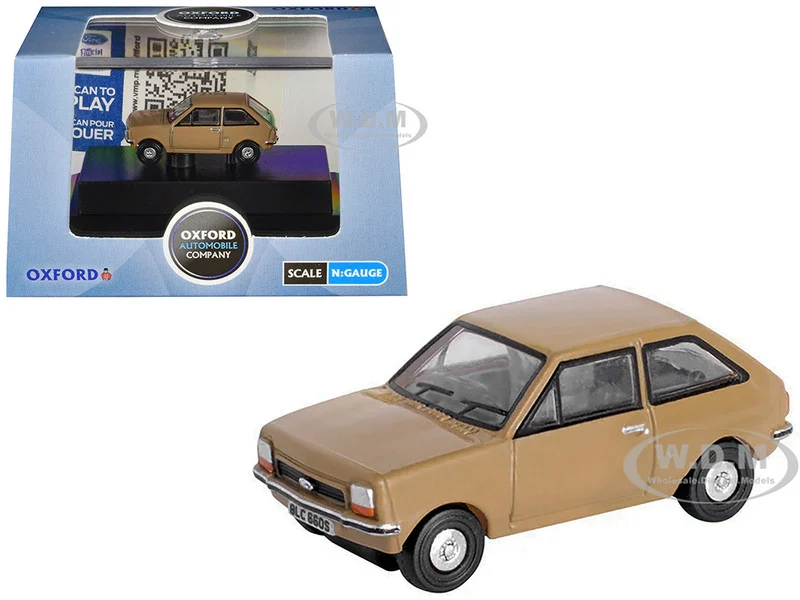 Ford Fiesta Mk1 RHD (Right Hand Drive) Nevada Beige 1/148 (N) Scale Diecast Model Car by Oxford Diecast - Ford Models