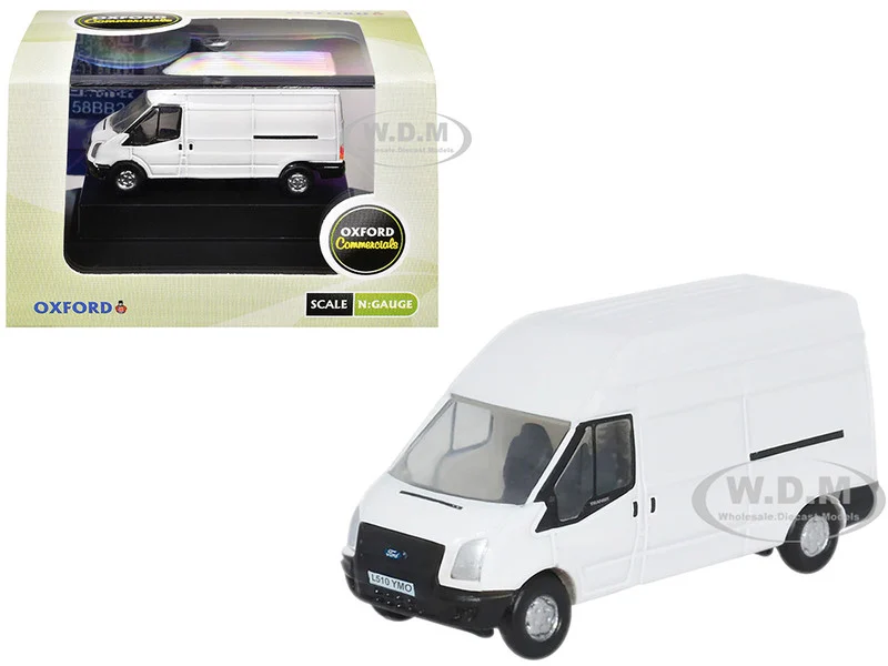2006 Ford Transit LWB High Roof Van White 1/148 (N) Scale Diecast Model Car by Oxford Diecast - Ford Models