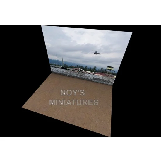 Noys Miniatures 1440202 1/144 Airfield Tarmac Sheet: South East Asia (SEA) US Helicopter Set for 3D (2 sheets) - Model Planes