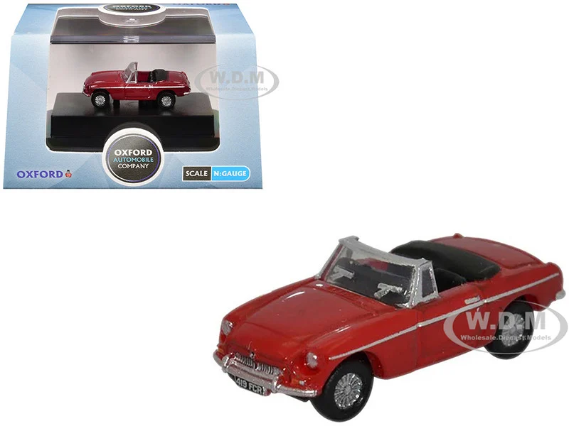 MG MGB Roadster RHD (Right Hand Drive) Tartan Red 1/148 (N) Scale Diecast Model Car by Oxford Diecast - MG Models
