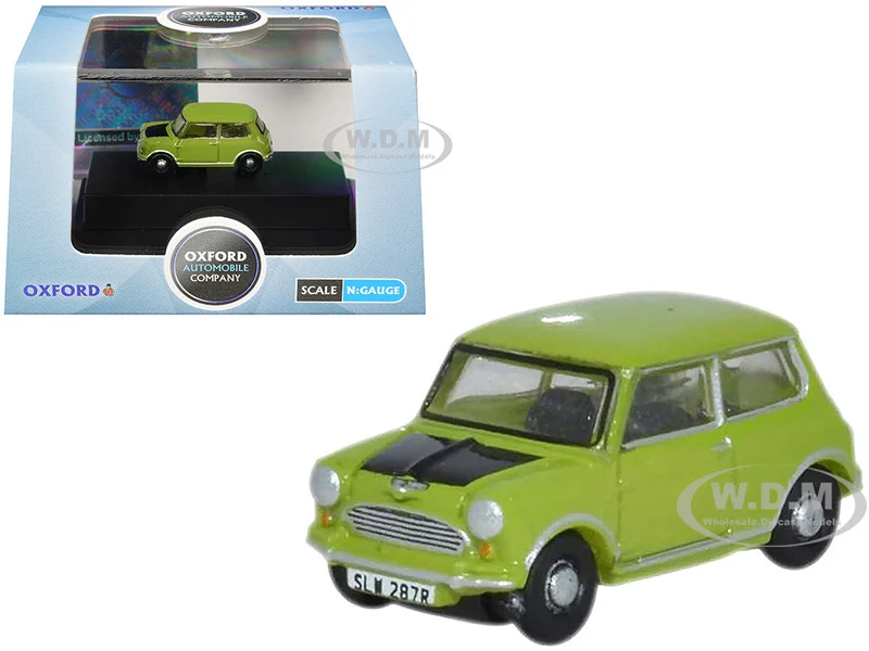 Mini Cooper Lime Green with Matt Black 1/148 (N) Scale Diecast Model Car by Oxford Diecast - Mini Cooper Models