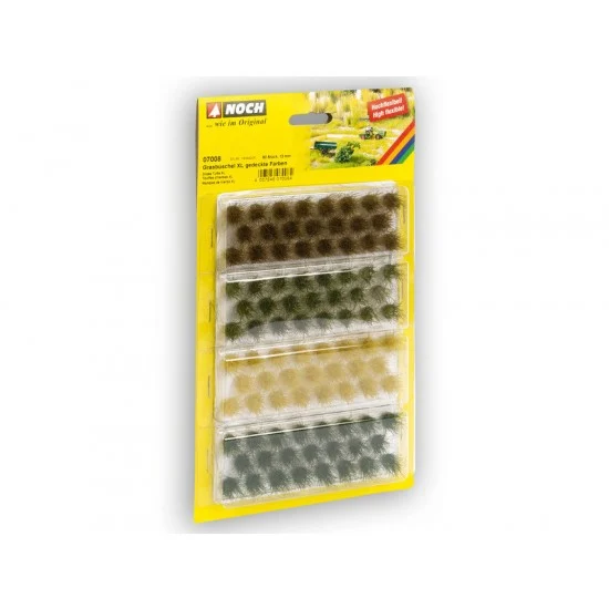 NOCH 07009 Grass Tufts Muted Colours (Length: 6mm, 104pcs) - Scenics & Diorama