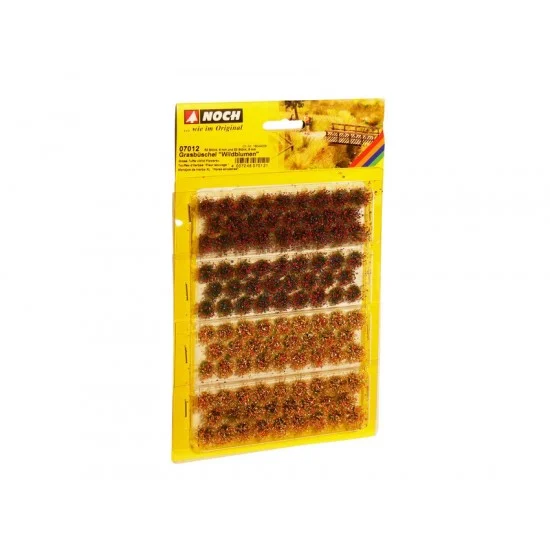 NOCH 07012 Grass Tufts "Wild Flowers" (6 mm 52pcs, 12mm 46pcs) - Scenics & Diorama