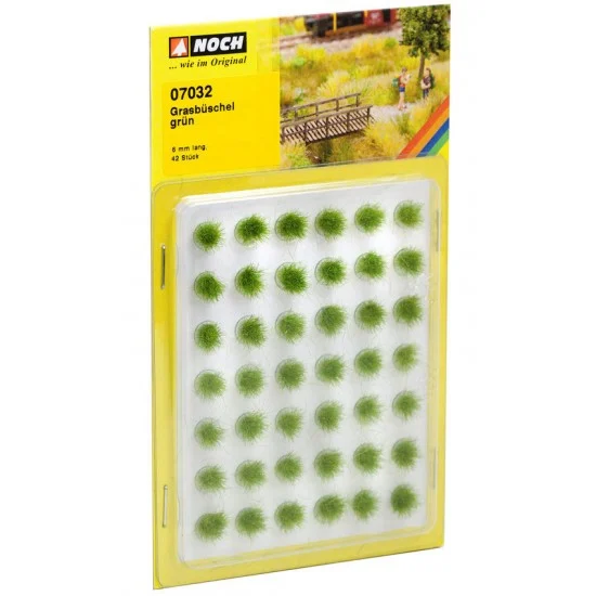 NOCH 07032 Grass Tufts (green, 42pcs, 6mm) - Scenics & Diorama