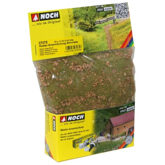 NOCH 07075 Master Grass Blend "Alpine Meadow" for 1m2 area (2.5-6mm, 50g)