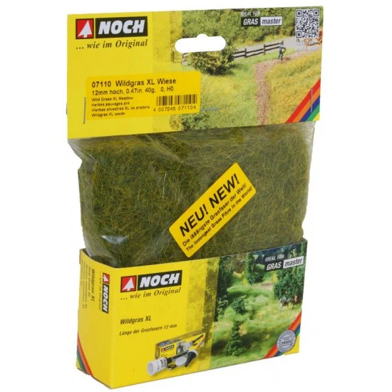 NOCH 07110 Wild Grass XL "Meadow" (12mm, 40g) For O,HO Scale - Scenics & Diorama