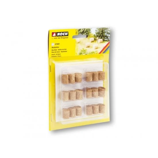 NOCH 07460 Hay Bales (18pcs, each length: 1.5cm, diameter: 1cm) - Scenics & Diorama