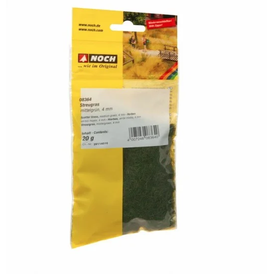 NOCH 08364 Scatter Grass Medium Green (4mm, 20g bag) - Scenics & Diorama