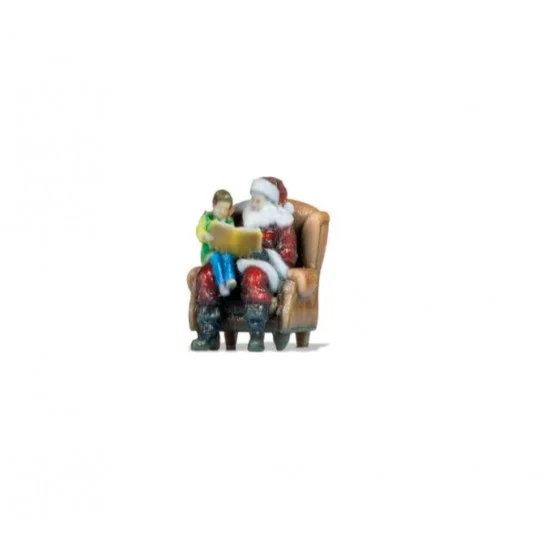 NOCH 10702 HO Scale Father Christmas and Boy (assembled painted 3D figures) - Model Figures