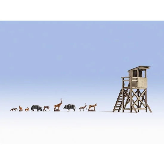 NOCH 12745 N Scale In the Forest (building & animal) - Scenics & Diorama