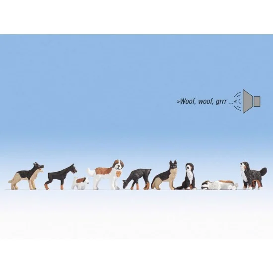 NOCH 12852 HO Scale Dogs - Scenics & Diorama