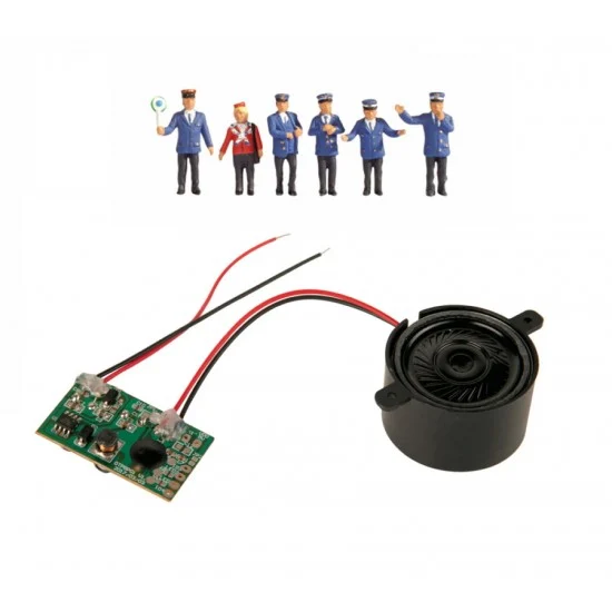 NOCH 12950 N Scale Figures On the Platform w/Sound - Model Figures