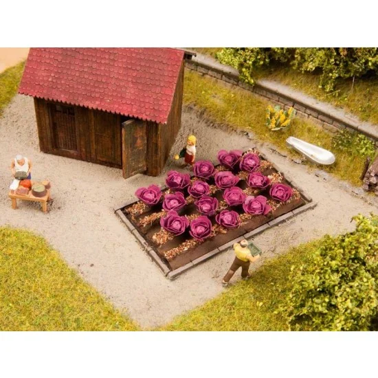NOCH 13218 HO Scale Red Cabbage (Length: 30mm, Width: 60mm) - Scenics & Diorama