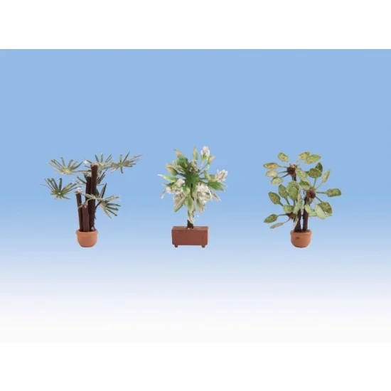 NOCH 14023 HO Scale Mediterranean Plants (3pcs, Height: 34mm) - Scenics & Diorama