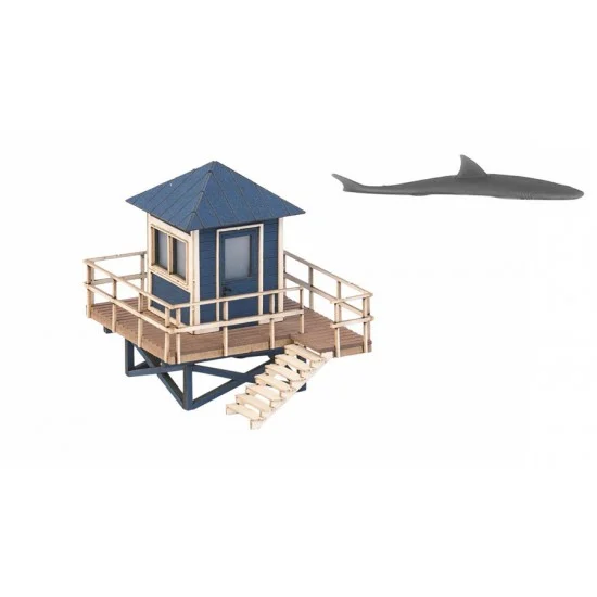 NOCH 14265 HO Scale Lifeguard Tower with Shark Fin (5.6cm x 4.5cm x 5.3cm) - Scenics & Diorama