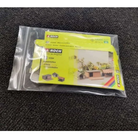 NOCH 14364-DA HO Scale Kennels 3pcs (bag)