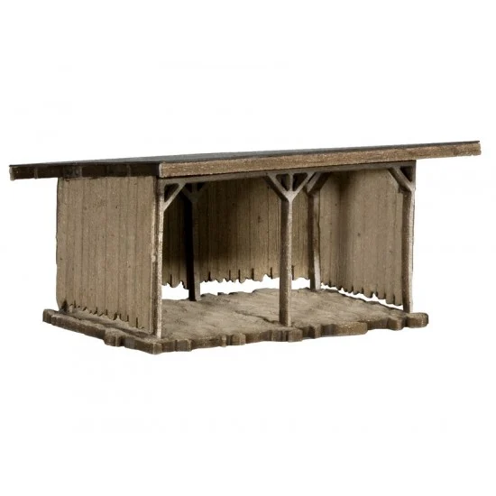 NOCH 14379 HO Scale Cattle Shelter (Length: 62mm, Width: 42mm, Height: 30mm) - Model Railway