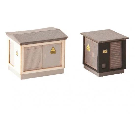 NOCH 14439 TT Scale Transformer Stations (2pcs, 1.9 x 1.9 x 2 cm, 2.8 x 2.0 x 2.2 cm) - Scenics & Diorama