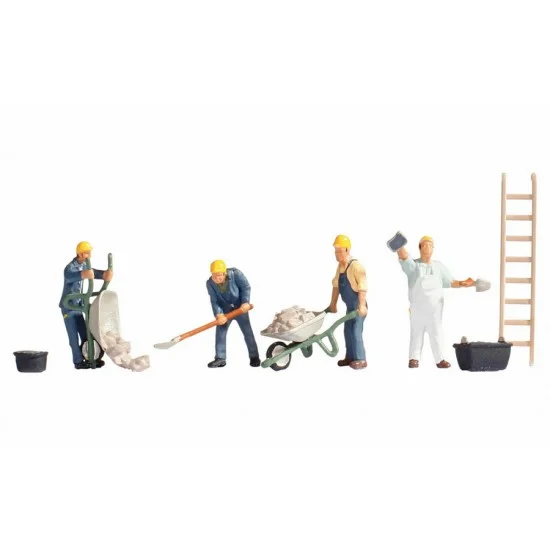 NOCH 15055 HO Scale Bricklayers (4 figures) - Model Figures