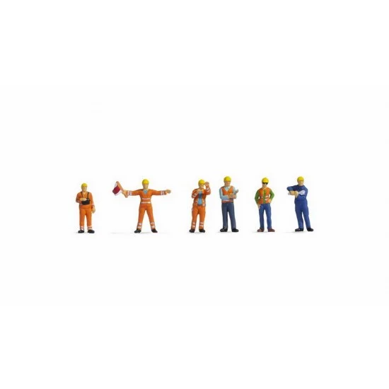 NOCH 15284 HO Scale Shunters (6 figures w/accessories) - Model Figures