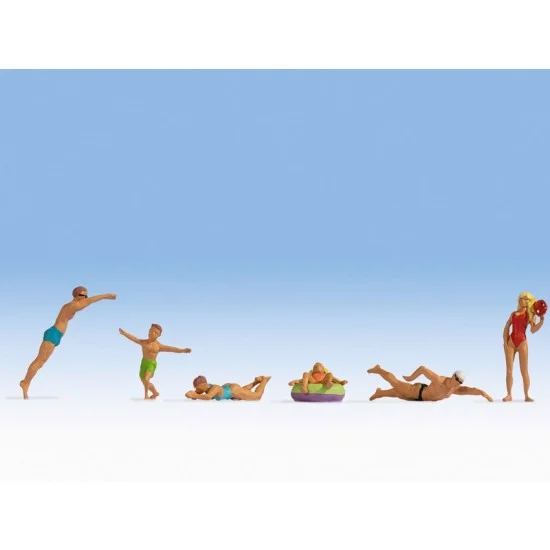 NOCH 15849 HO Scale Bathers (6 figures) - Model Figures