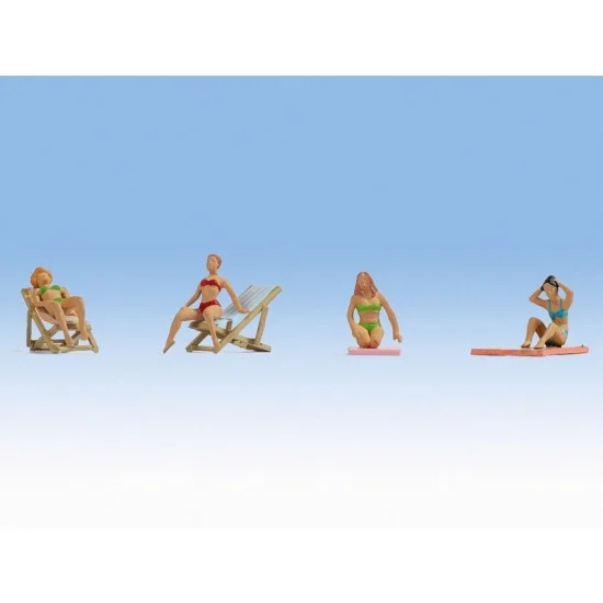 NOCH 15851 HO Scale Sunbathers Bikini Girls - Model Figures