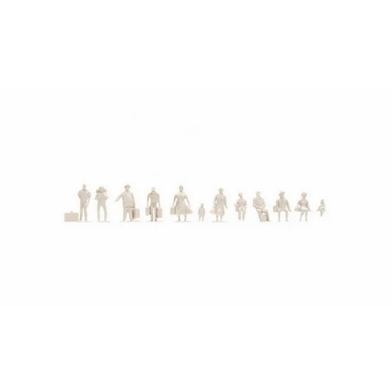 NOCH 16001 1/100 Pedestrians White Architecture Line - Model Figures