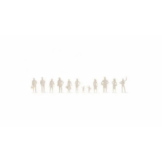 NOCH 16002 1/100 Standing People White Architecture Line - Model Figures