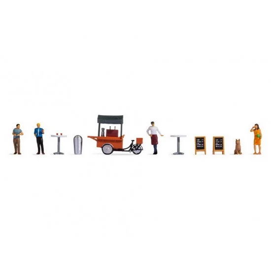 NOCH 16230 HO Scale Themed Figures Set "Coffee Stall" - Model Figures