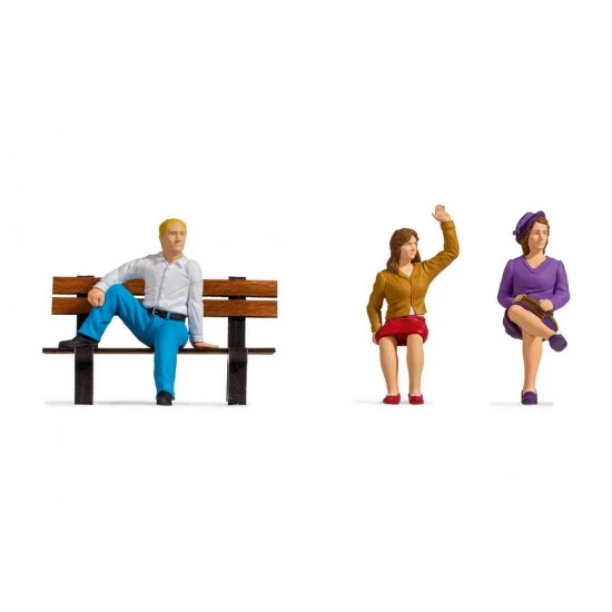 NOCH 17351 G scale Sitting People - Model Figures