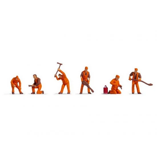 NOCH 18012 HO Scale Railway Construction Crews (6 figures) - Model Figures