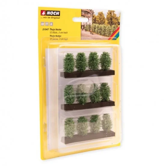 NOCH 21547 HO, TT, N Scale Thuja Hedge (approx 3 cm high) - Scenics & Diorama