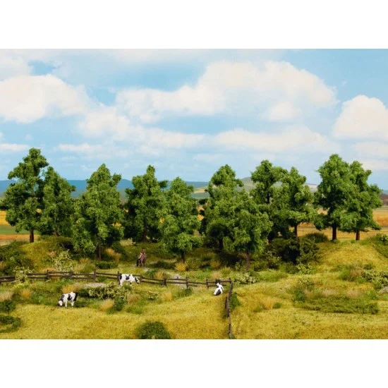 NOCH 24600 HO,TT Scale Deciduous Trees (8pcs, 100mm-140mm high)