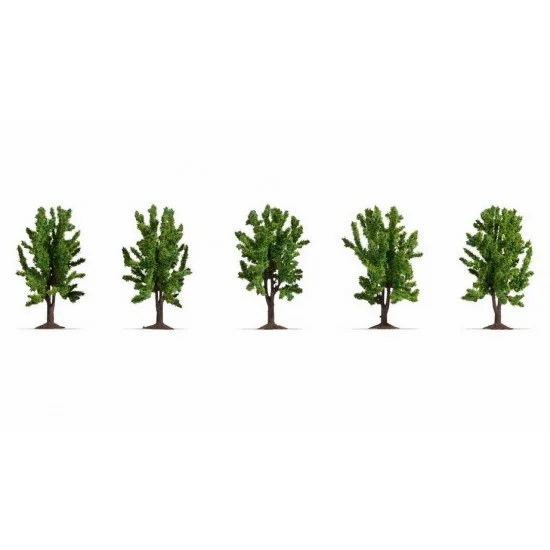NOCH 25620 HO, TT, N, Z Scale Deciduous Trees (5pcs, approx. 8 cm high) - Scenics & Diorama