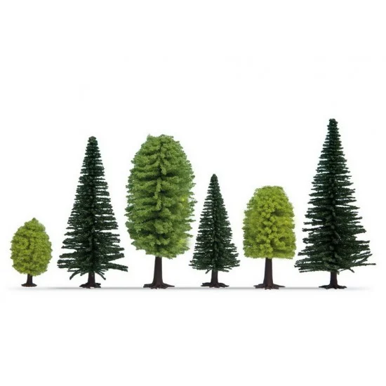 NOCH 32911 N, Z Scale Mixed Forest (10 trees, 3.5 - 9cm)