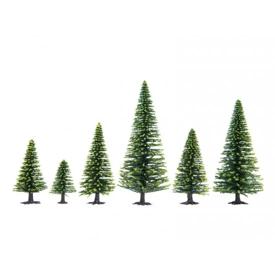 NOCH 32925 N, Z Scale Model Spruce Trees (10pcs, 3.5 - 9cm)
