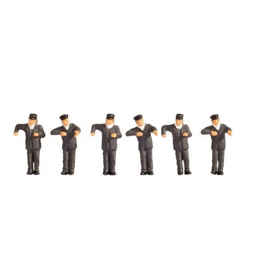 NOCH 36281 N Scale Engine Drivers for Steam Locomotive Assembled and Painted Miniatures - Model Figures