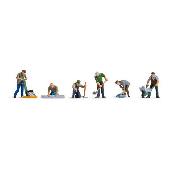 NOCH 45112 TT Scale Road Workers (6 figures) - Model Figures
