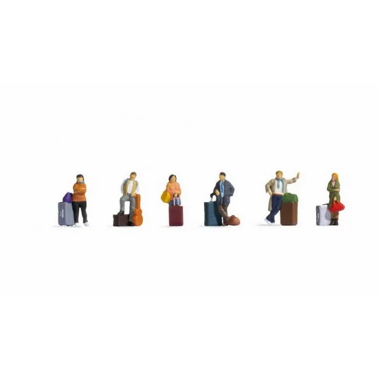 NOCH 45217 TT Scale Passengers Assembled and Painted Miniatures - Model Figures