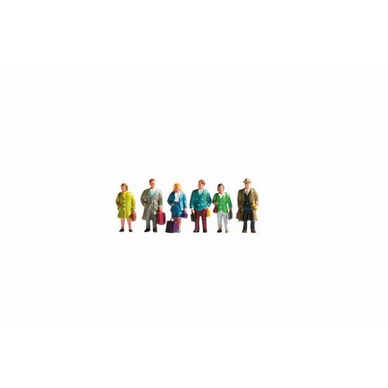 NOCH 45220 TT Scale Passengers Assembled and Painted Miniatures - Model Figures