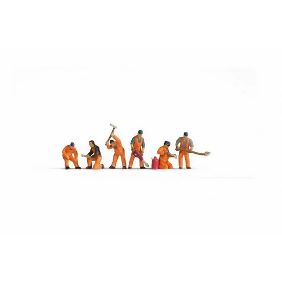 NOCH 45276 TT Scale Railway Construction Group Assembled and Painted Miniatures - Model Figures