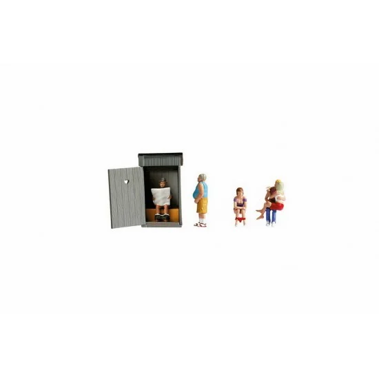 NOCH 45560 TT Scale Toilet Stories Assembled and Painted Miniatures - Model Figures